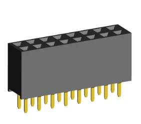 2.54mm Socket Double Rows Two Sides Contact Straight Dip Type.(H=8.5)